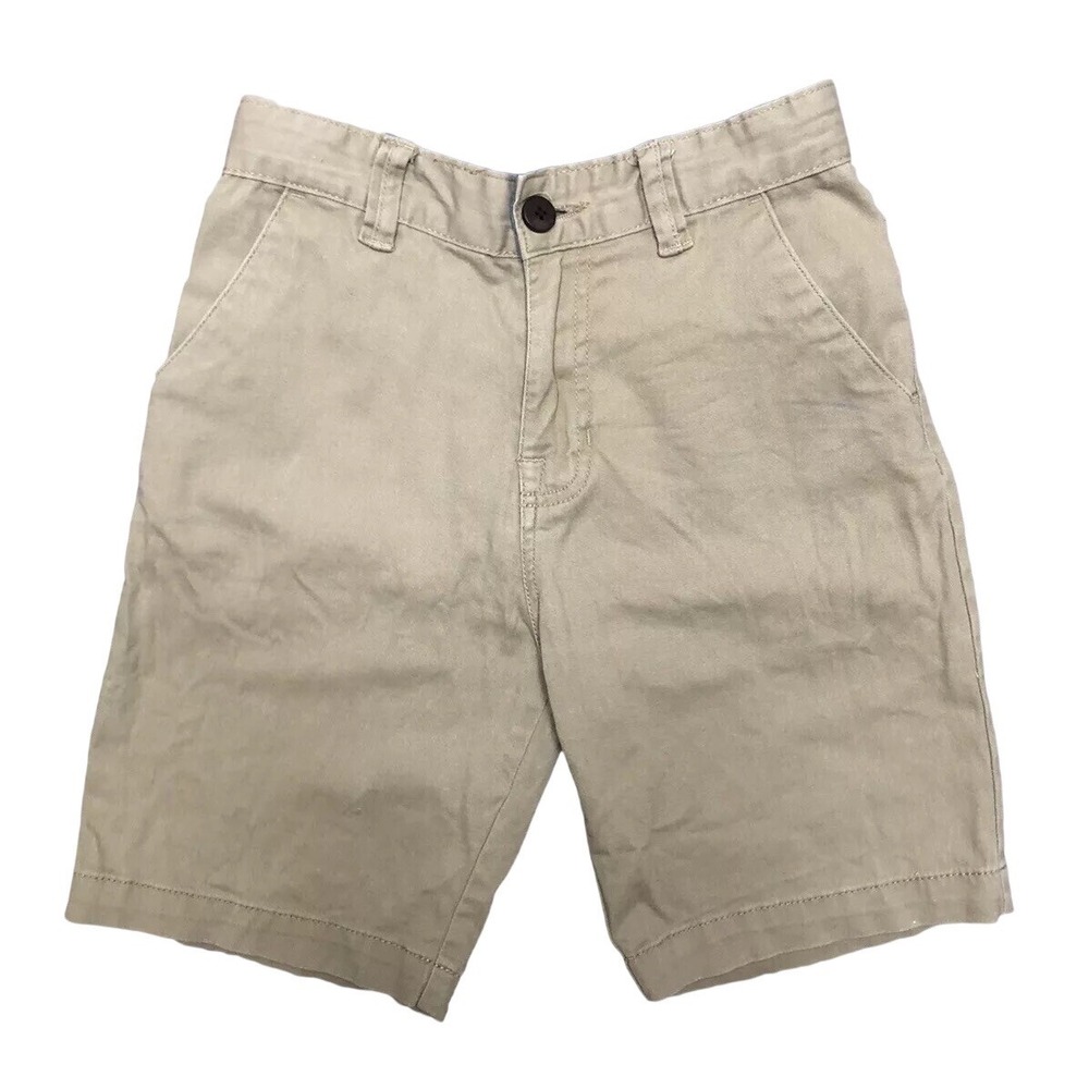Wonder Nation Shorts Boys 12 Beige Adjustable Waist